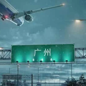 Airplane Flying Over Snowy Highway Sign Stock Footage Airplane Flying Over Snowy Highway Sign Stock Footage