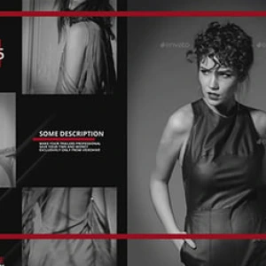 After Effects Project Dynamic Fashion Promo with Geometric Design After Effects Project Dynamic Fashion Promo, Black and white fashion promo with geometric floor design and red frame accents