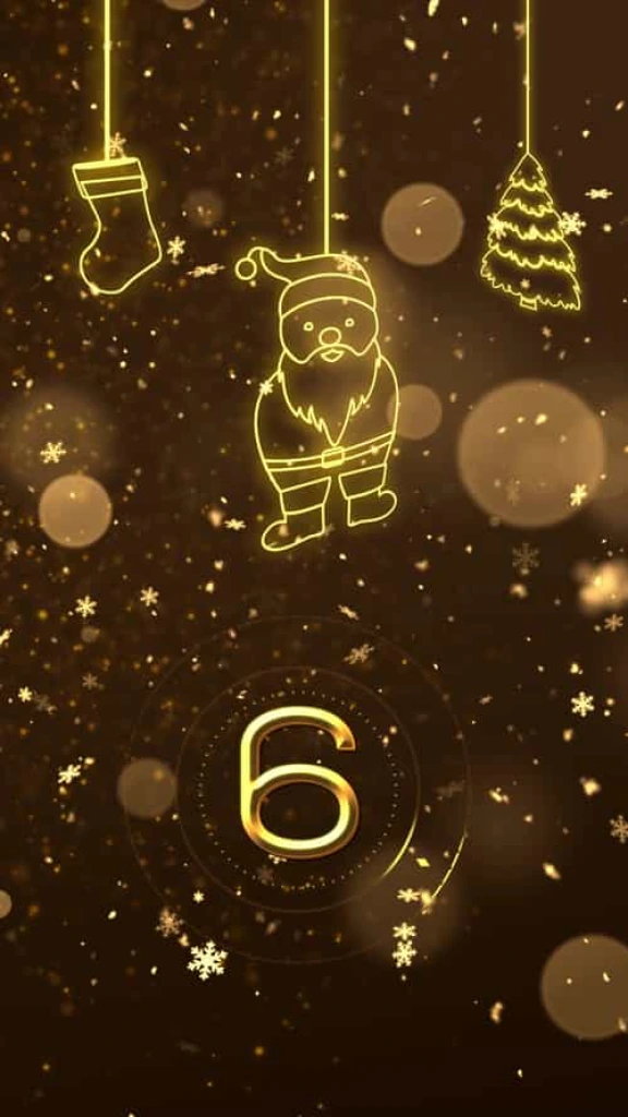 Video Footage Festive Golden New Year Countdown