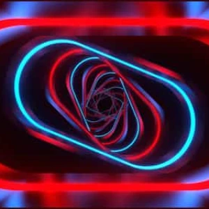Red Blue Neon Spiral And Ellipse Tunnel Stock Footage Red Blue Neon Spiral And Ellipse Tunnel Stock Footage