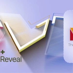 After Effects Project Modern 3D Logo Animation After Effects Project Modern 3D Logo Animation, Colorful 3D letter M logo with text The Brand on light purple background