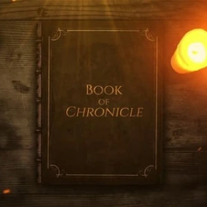 After Effects Project Vintage Book Opening, Vintage book page with author support text and candlelight