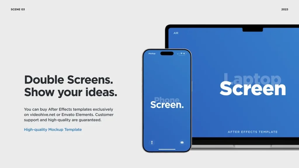 After Effects Project Animated Laptop Mobile Mockup