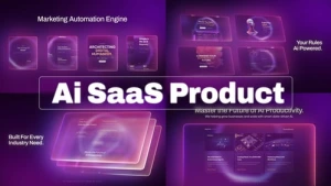 AI Tech Promo Neon UI SaaS After Effects Template