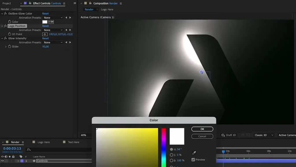 After Effects Project Elegant Light Ray Logo Reveal