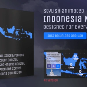 Animated Map Indonesia After Effects Template Animated Map Indonesia After Effects Template