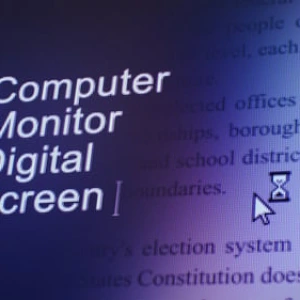 After Effects Project Digital Screen Interface, Digital screen showing headline about the first modern financial crisis in…