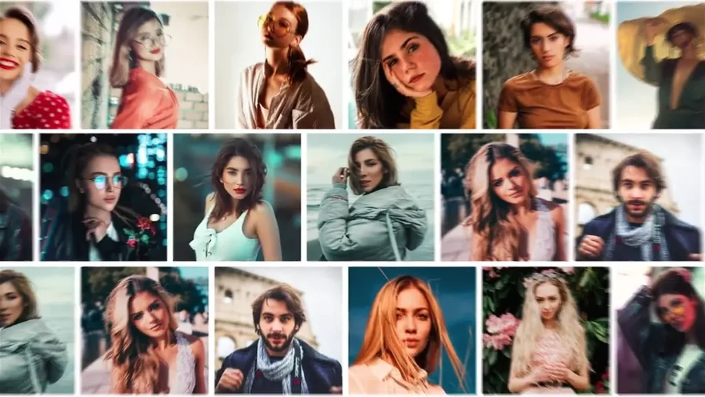 After Effects Project Dynamic Photo Video Grid