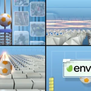 After Effects Project Soccer Ball Logo Opener with 3D Cubes Animation After Effects Project Soccer Ball Logo Opener, 3D soccer ball logo reveal animation with cubes and blue background