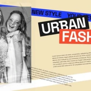 After Effects Project Dynamic Urban Fashion, Bold text style squad on neon yellow background with red tape reading your new…