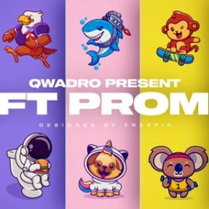 After Effects Project Animated NFT Collection, Colorful animated animal and character icons arranged in a grid on dark…