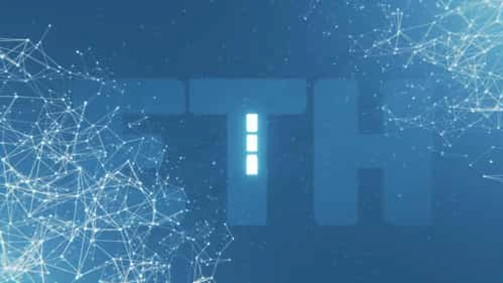 Video Footage Glowing Abstract Logo Reveal with Digital