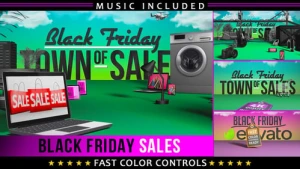 Dynamic Black Friday Promo Sales After Effects Template