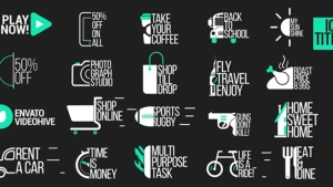 Dynamic Badges Titles Animated After Effects Template