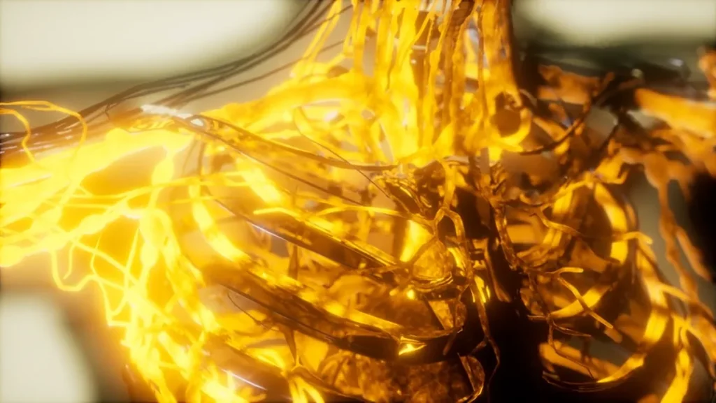 Video Footage Futuristic Glowing Human Nervous System