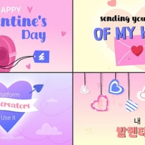 After Effects Project Romantic Heart Animation with Valentine’s Day Graphics After Effects Project Romantic Heart Animation, Animated hearts and Valentine’s Day themed graphics with gift box…