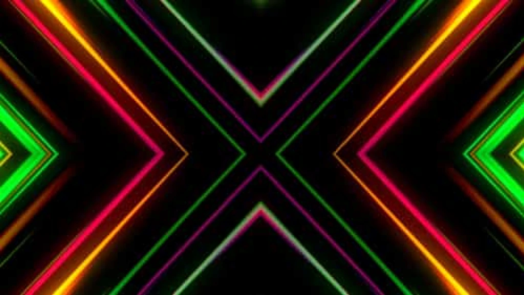 Video Footage Dynamic Neon Geometric Lines Abstract