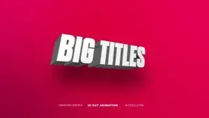 Dynamic 3D Text Animations After Effects Template