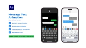 Modern Animated Text Chat After Effects Template