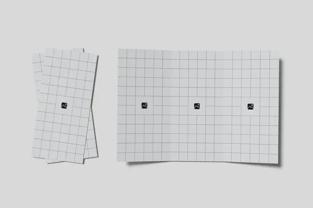 موکاپ PSD بروشور سه لت A4