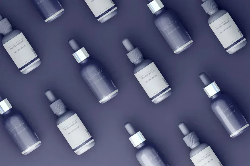 موکاپ PSD بطری قطره چکان