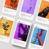 PSD Mockup Instagram Post, Six Instagram post mockups arranged on a light gray background