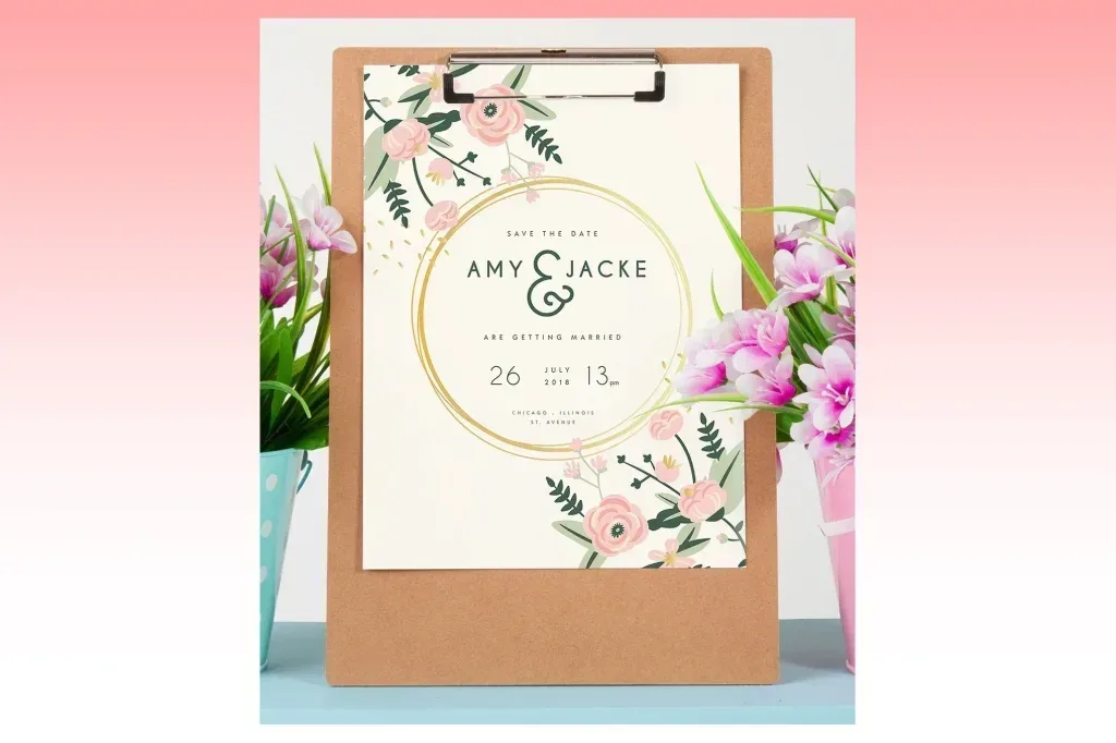 PSD Mockup Invitation Frame Social Media Mock Up