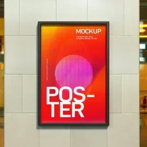 Poster for Realistic Presentation Mockup PSD Poster for Realistic Presentation Mockup PSD
