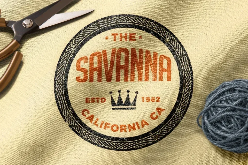 PSD Mockup Printed Fabric Logo
