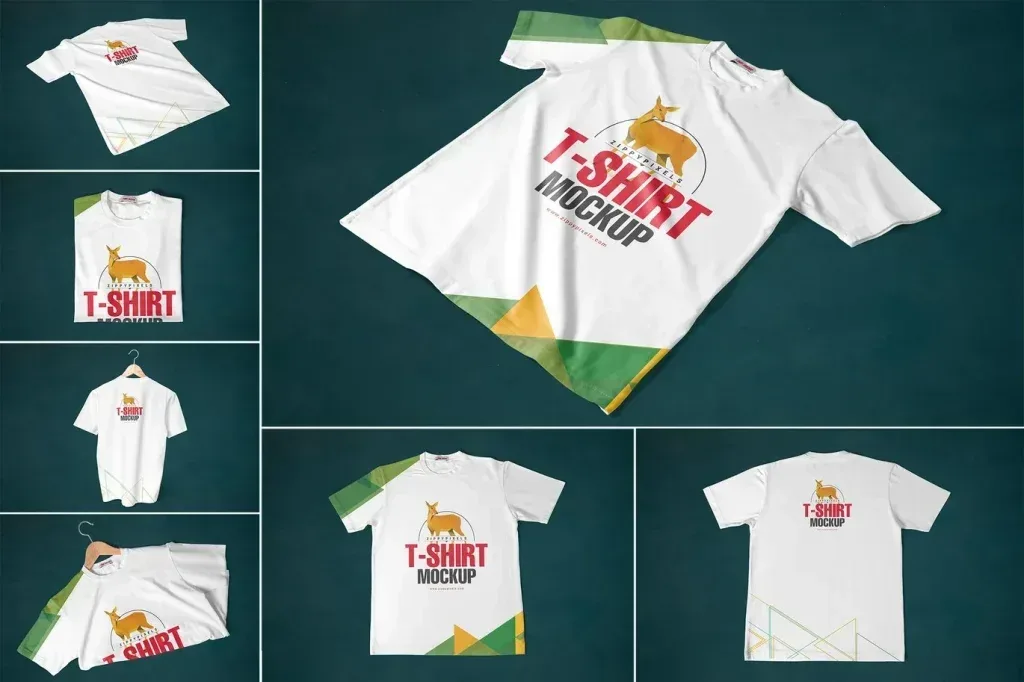 PSD Mockup Realistic T Shirt Hanging Display Elegant