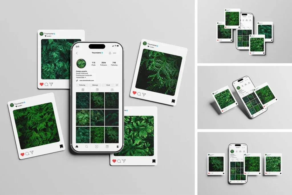 PSD Mockup Social Media Designs