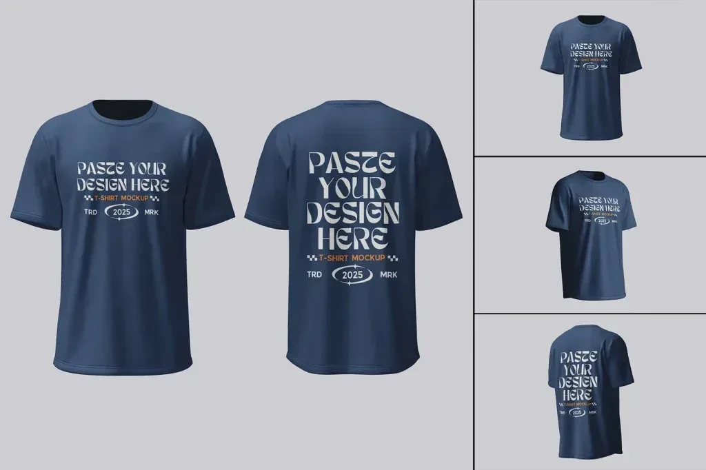 PSD Mockup T Shirt with Customizable Background T-Shirt