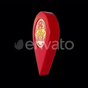 3D Rotating Map Pin for Travel Stock Footage 3D Rotating Map Pin for Travel Stock Footage