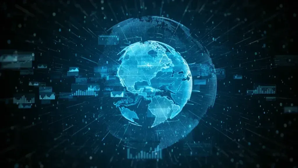Video Footage Digital Earth Network Technology Loop