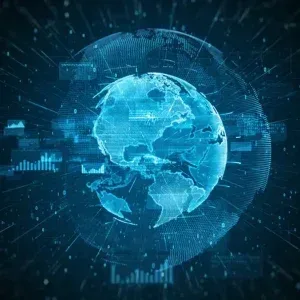 فوتیج لوپ فناوری شبکه زمین دیجیتال فوتیج لوپ فناوری شبکه زمین دیجیتال