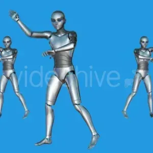 فوتیج ربات فلزی در حال رقص فوتیج ربات فلزی در حال رقص