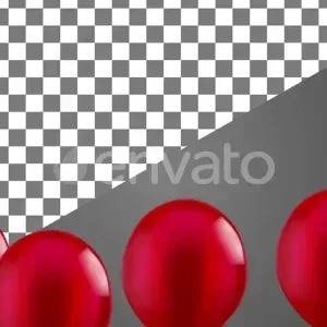 Red Balloon Frame Alpha Channel Party Stock Footage Red Balloon Frame Alpha Channel Party Stock Footage