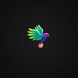 After Effects Project Dynamic 3D Logo Reveal Animation After Effects Project Dynamic 3D Logo Reveal, Colorful 3D bird logo on black background