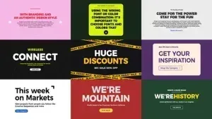 Ads Brand Cards Pack Brands After Effects Template