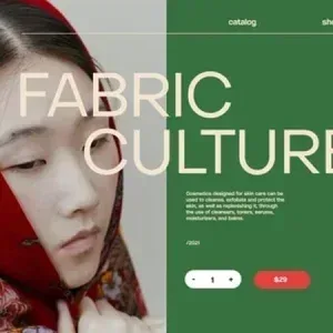 After Effects Project Cosmetics Promo Marketing Product with Woman in Red Scarf After Effects Project Cosmetics Promo Marketing, Woman wearing a red floral patterned scarf with text fabric culture on…