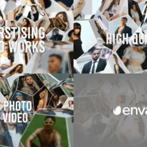 After Effects Project Rotating Geometric Showcase with Dynamic Photo and Video Frames After Effects Project Rotating Geometric Showcase, Rotating geometric shapes with photos and videos in dynamic animation