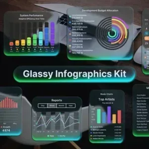 Glassy Infographics Kit Video After Effects Template Glassy Infographics Kit Video After Effects Template