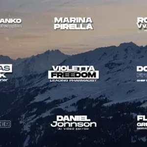 After Effects Project Bold Minimal Lower Thirds Video with Mountain Background After Effects Project Bold Minimal Lower, Bold minimal lower thirds with white text over mountain landscape background