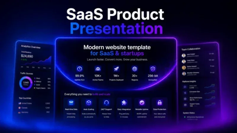 پروژه افتر افکت ارائه محصول SaaS