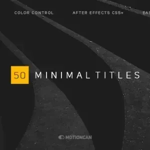 Minimalist Animated Titles After Effects Template Minimalist Animated Titles After Effects Template