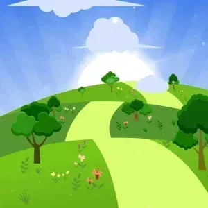 Cartoon Green Hills Landscape Stock Footage Cartoon Green Hills Landscape Stock Footage