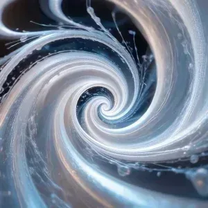 Video Footage Fluid Spiral Video with Glowing Silver Particles Video Footage Fluid Spiral Video with Glowing, Fluid spiral with glowing silver particles swirling inward