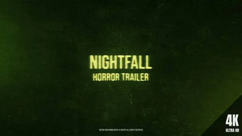 After Effects Project Nightfall Horror Trailer 4K Video