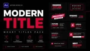 Modern Clean Title Animations After Effects Template Modern Clean Title Animations After Effects Template