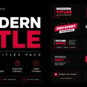 Modern Clean Title Animations After Effects Template Modern Clean Title Animations After Effects Template